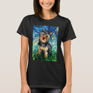 Yorkshire Terrier Starry Night Niedlich Yorkie Dog T-Shirt