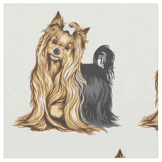 Yorkshire-Terrier Stoff (Nahaufnahme)