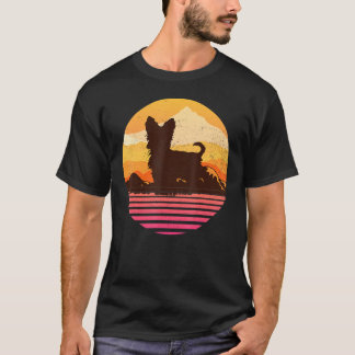 Yorkshire Terrier Sun Mountain Vintag Retro T-Shirt