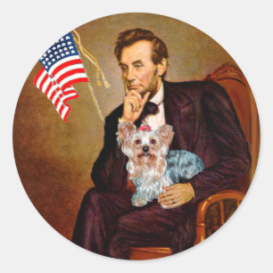 Yorkshire Terrier (T) - Lincoln Runder Aufkleber