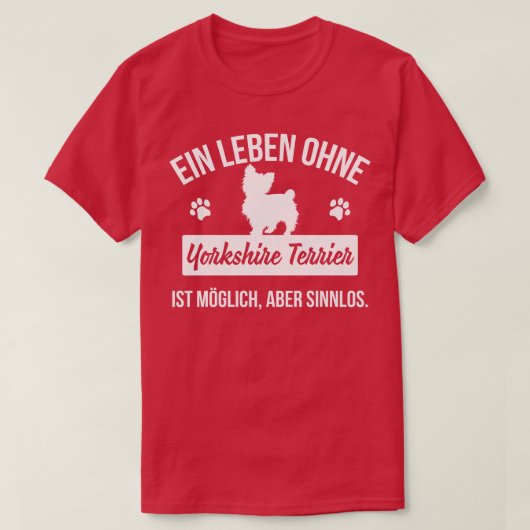 Yorkshire Terrier T-Shirt (Design vorne)