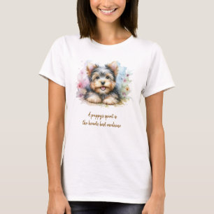 Yorkshire-Terrier-T-Shirt mit Zitat T-Shirt