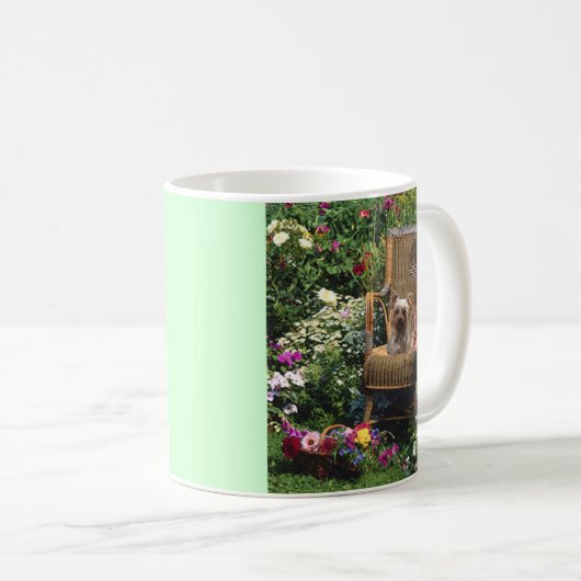 Yorkshire-Terrier-Tassen-Garten Kaffeetasse (VorderseiteRechts)