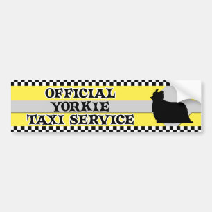 Yorkshire-Terrier-Taxi-Service-Autoaufkleber Autoaufkleber