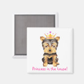 Yorkshire Terrier Toy Dog Princess Gift Magnet (Vorderseite/Rückseite)