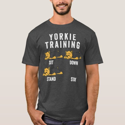 Yorkshire Terrier Training Hund Premium T-Shirt (Vorderseite)