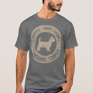 Yorkshire Terrier, treu tapfer liebenswert vintage T-Shirt