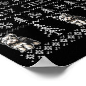 Yorkshire Terrier Ugly Christmas Sweater Funny Dog Poster (Ecke)