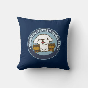 Yorkshire Terrier und Lhasa Apso Kissen