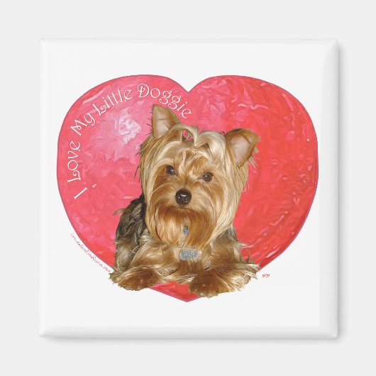 Yorkshire Terrier Valentine's Day Magnet (Vorne)