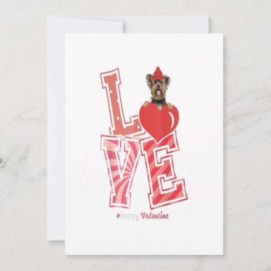 Yorkshire Terrier Valentinstag Gift Ankündigung (Vorderseite)