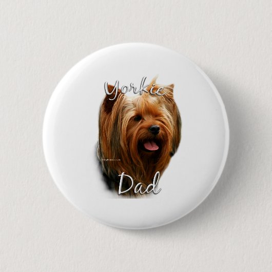 Yorkshire Terrier Vater 2 Button (Vorderseite)