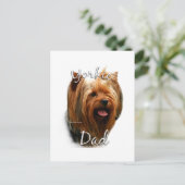 Yorkshire Terrier Vater 2 Postkarte (Stehend Vorderseite)