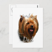 Yorkshire Terrier Vater 2 Postkarte (Vorne/Hinten)