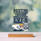 Yorkshire Terrier Vater Fist Bump Vintage Vektor D Acrylschild (Neutral)