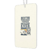 Yorkshire Terrier Vater Fist Bump Vintage Vektor D Autolufterfrischer (Links)