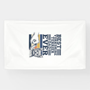 Yorkshire Terrier Vater Fist Bump Vintage Vektor D Banner
