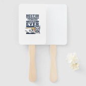 Yorkshire Terrier Vater Fist Bump Vintage Vektor D Fächer (Vorne und Hinten)