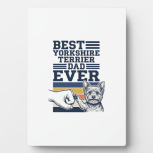 Yorkshire Terrier Vater Fist Bump Vintage Vektor D Fotoplatte