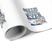 Yorkshire Terrier Vater Fist Bump Vintage Vektor D Geschenkpapier (Rolleneckpunkt)