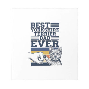 Yorkshire Terrier Vater Fist Bump Vintage Vektor D Notizblock