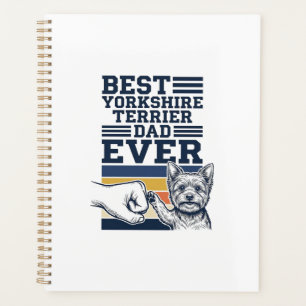 Yorkshire Terrier Vater Fist Bump Vintage Vektor D Planer