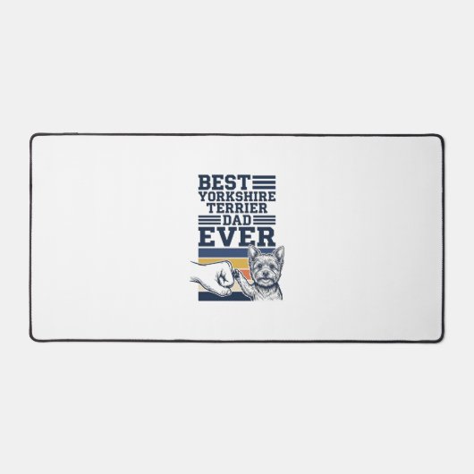 Yorkshire Terrier Vater Fist Bump Vintage Vektor D Schreibtischunterlage (Vorderseite)