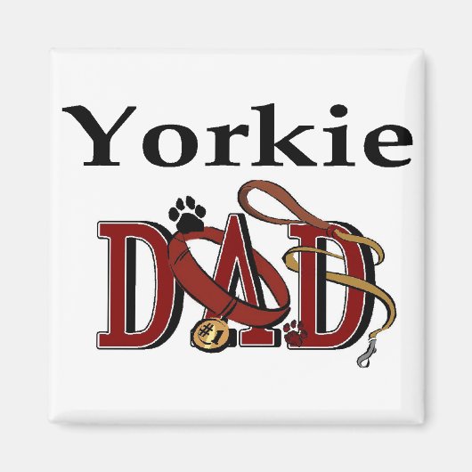 Yorkshire Terrier Vater Geschenke Magnet (Vorne)