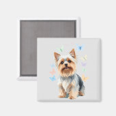 Yorkshire Terrier Vector Painting Adorable Fun Joy Magnet (Vorderseite/Rückseite)
