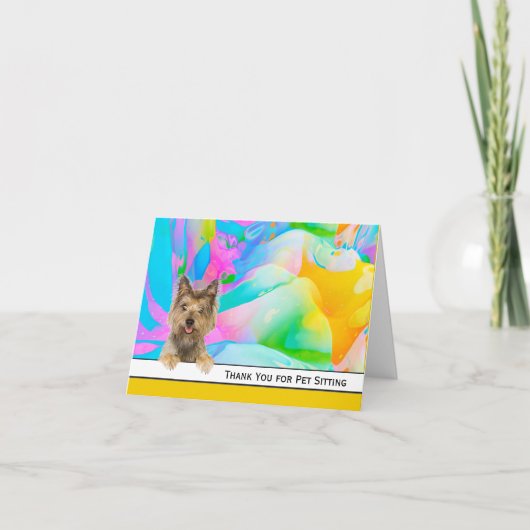 Yorkshire Terrier Vielen Dank für Ihre Anwesenheit Dankeskarte (Vorderseite)