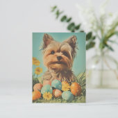 Yorkshire Terrier Vintag Oaster Postkarte (Stehend Vorderseite)