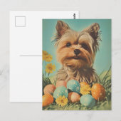 Yorkshire Terrier Vintag Oaster Postkarte (Vorne/Hinten)