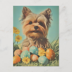 Yorkshire Terrier Vintage Ostern Postkarte