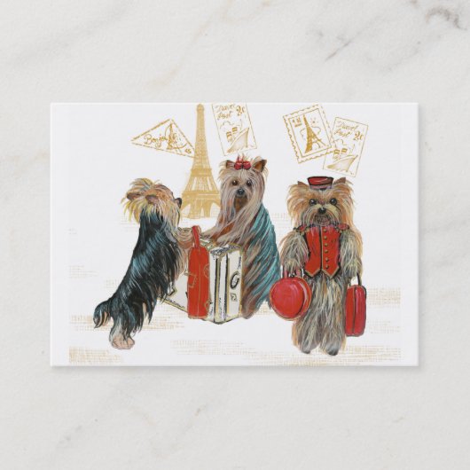 Yorkshire Terrier Visitenkarte (Vorderseite)