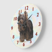 Yorkshire Terrier Wall Clock Große Wanduhr (Winkel)