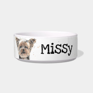 Yorkshire Terrier Wasserfarbe, Niedlicher Hund von Napf