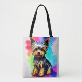 Yorkshire Terrier Watercolor Paint Splash Tasche