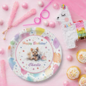 Yorkshire Terrier Watercolor Paper Plate Pappteller (Party)