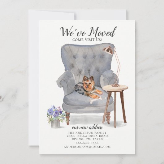 Yorkshire Terrier We Moved Moving Ankündigung (Vorderseite)