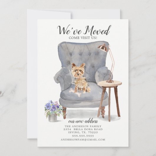 Yorkshire Terrier We Moved Moving Ankündigung (Vorderseite)