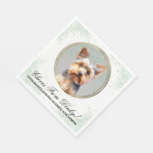 Yorkshire Terrier Wedding Napkins mit Foto für Hun Serviette (Ecke)
