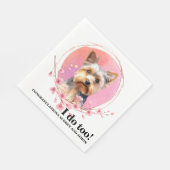 Yorkshire Terrier Wedding Napkins mit Foto für Hun Serviette (Ecke)