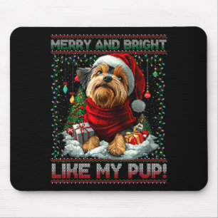 Yorkshire Terrier Weihnachtsbaum Dekorationen Hund Mousepad