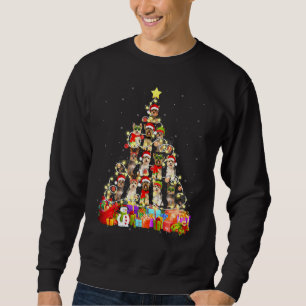 Yorkshire Terrier Weihnachtsbaum Haustier Hund Sweatshirt