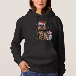 Yorkshire Terrier Weihnachtsfeier Weihnachtsmannmü Hoodie