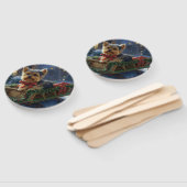 Yorkshire Terrier Weihnachtsfeiertage Fächer (Non-assembled)