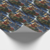 Yorkshire Terrier Weihnachtsfeiertage Geschenkpapier (Ecke)