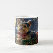 Yorkshire Terrier Weihnachtsfeiertage Kaffeetasse (Mittel)