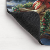 Yorkshire Terrier Weihnachtsfeiertage Mousepad (Ecke)