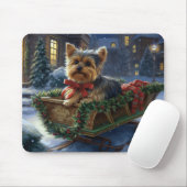 Yorkshire Terrier Weihnachtsfeiertage Mousepad (Mit Mouse)